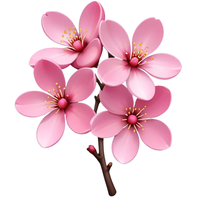 A cherry blossom emoji