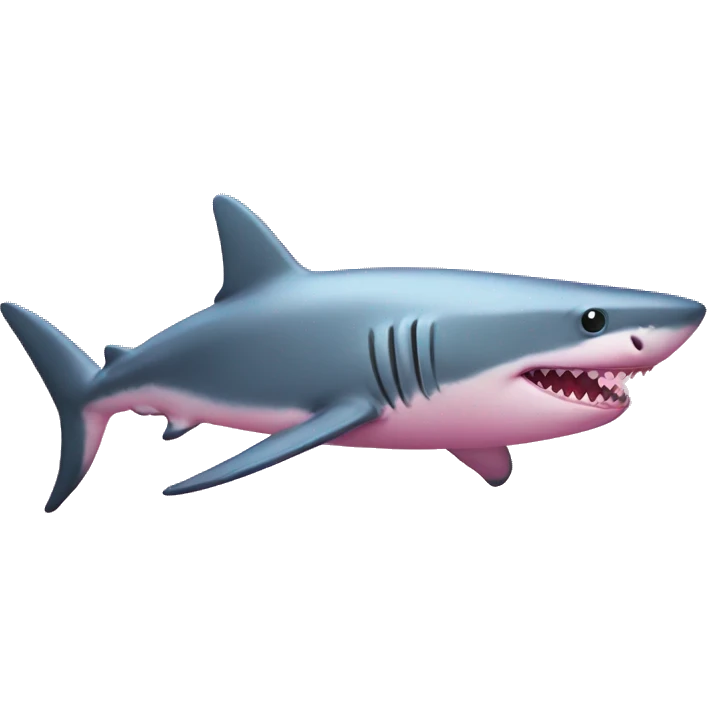 Pink shark emoji