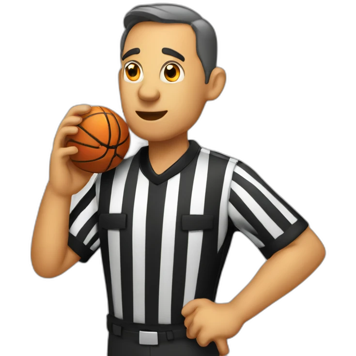 whistle of basketball referee emoji