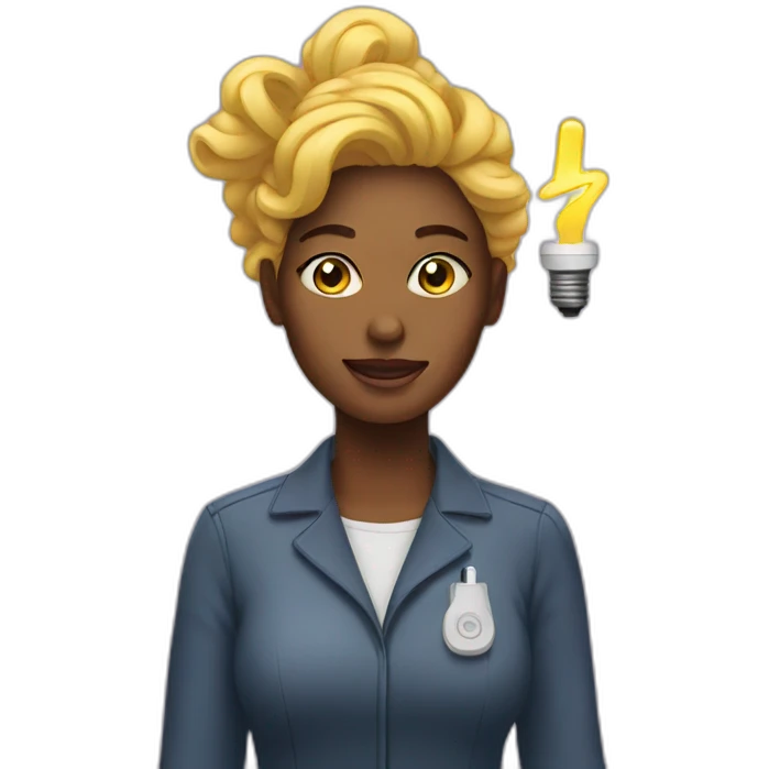 Women electricity emoji