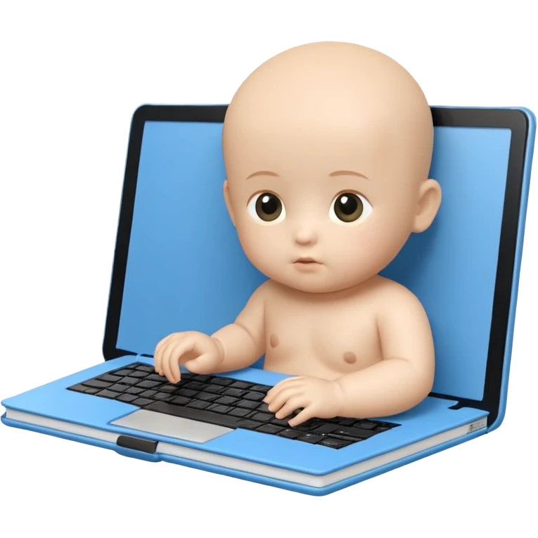 3D 风格的 notebook icon，有 baby boy，中国孩子，和之前女孩的风格一致 emoji