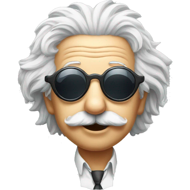 albert einstein with sun glassess emoji