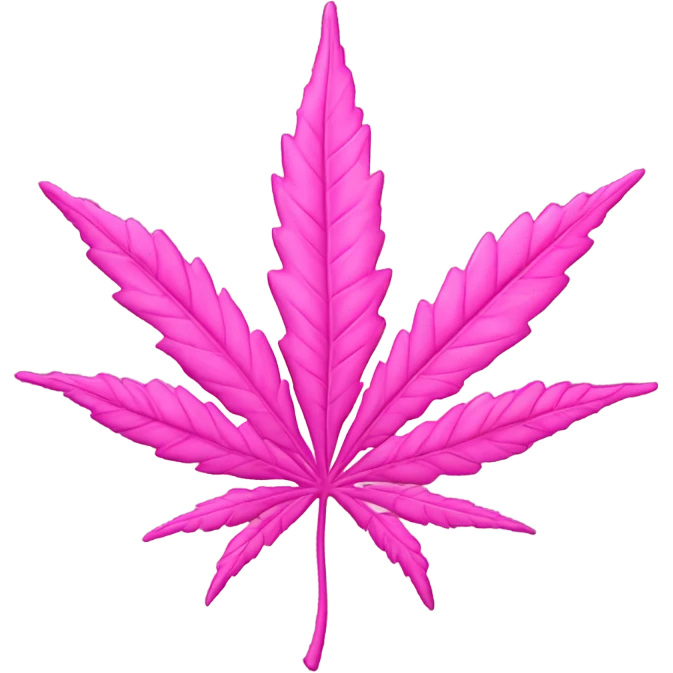 Pink weed leaf emoji
