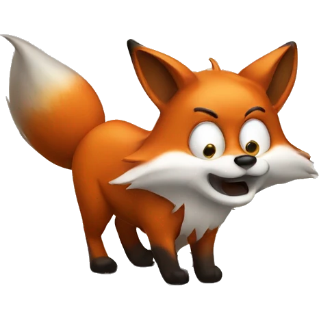 Fox making big farts emoji