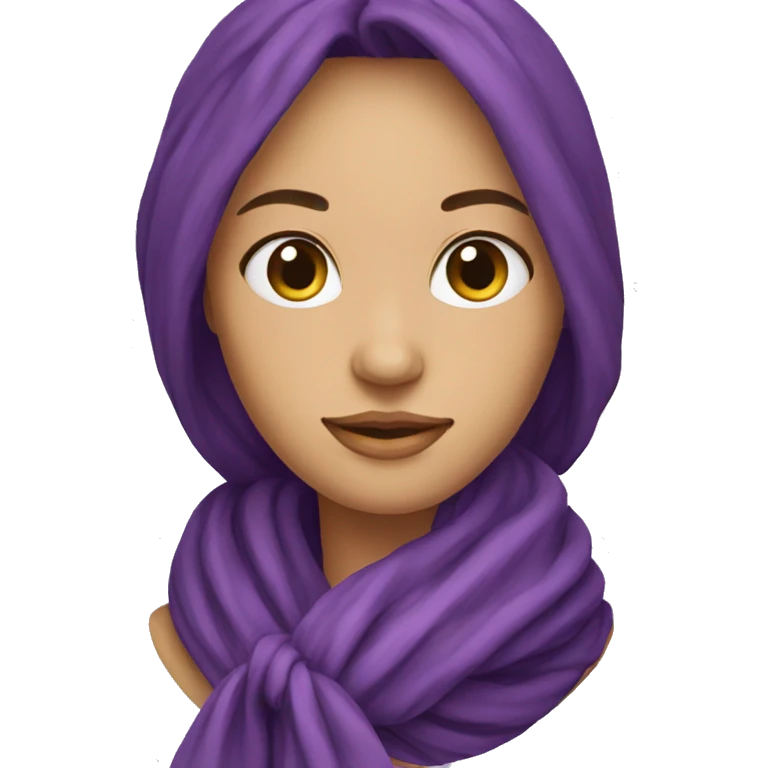 purple bow scarf emoji