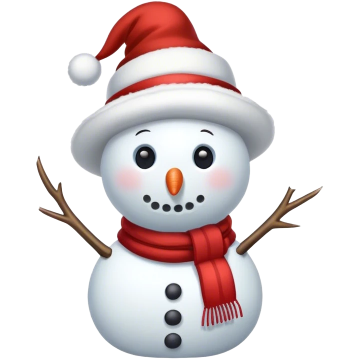 snowman, hat and scarf same color emoji