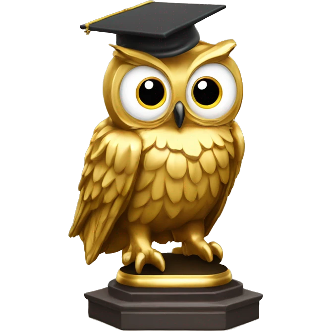 Dumbledore's owl gold lectern podium  emoji
