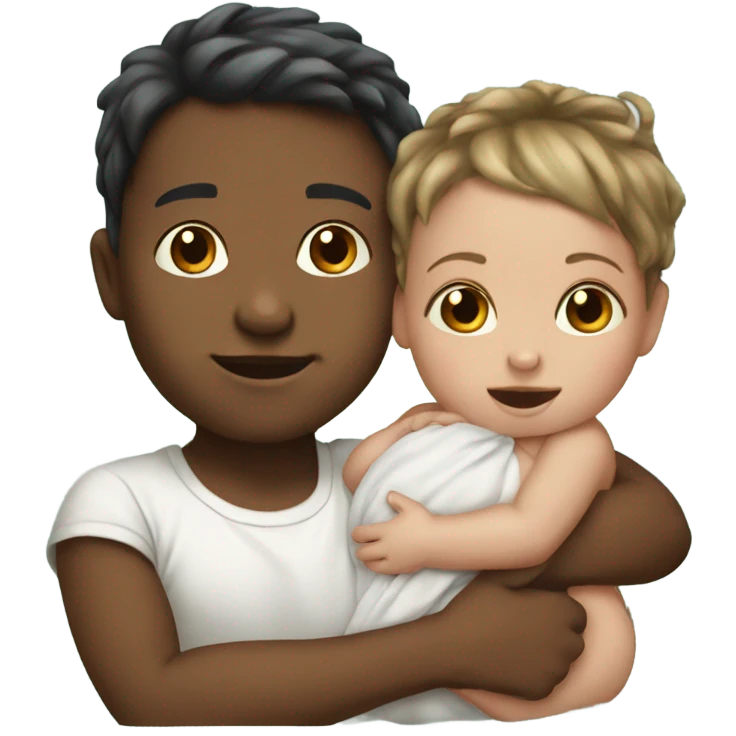 newborn boy and girl, the boy weighs more emoji
