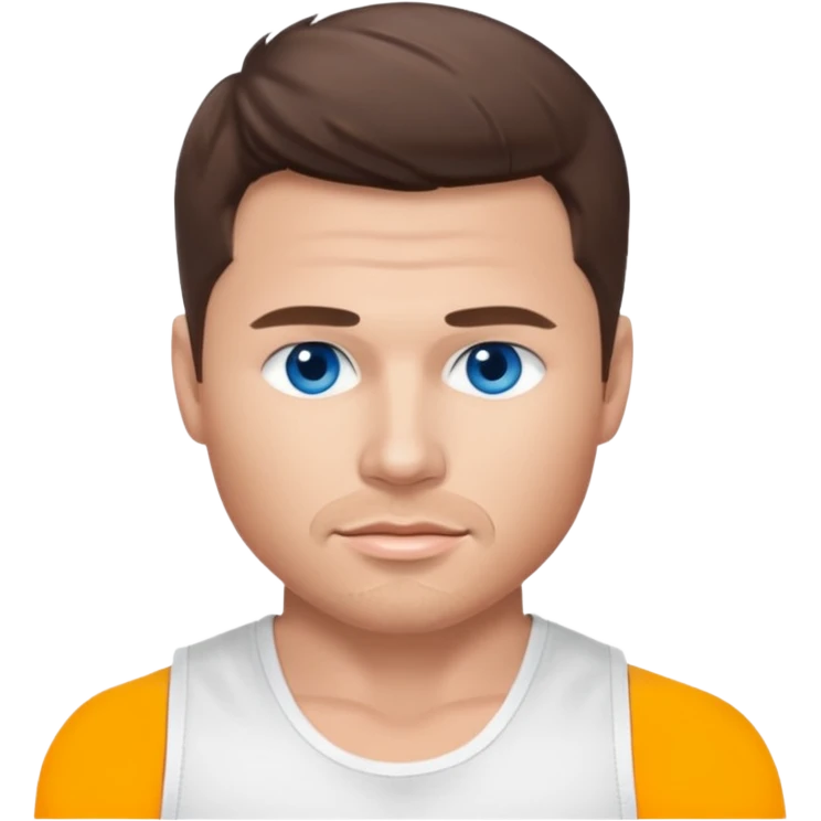 Nick Lachey blue eyes, brown hair, white tank top emoji