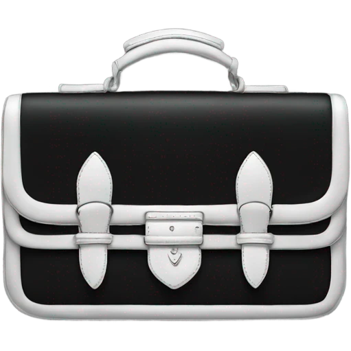 Black and silver Prada bag emoji