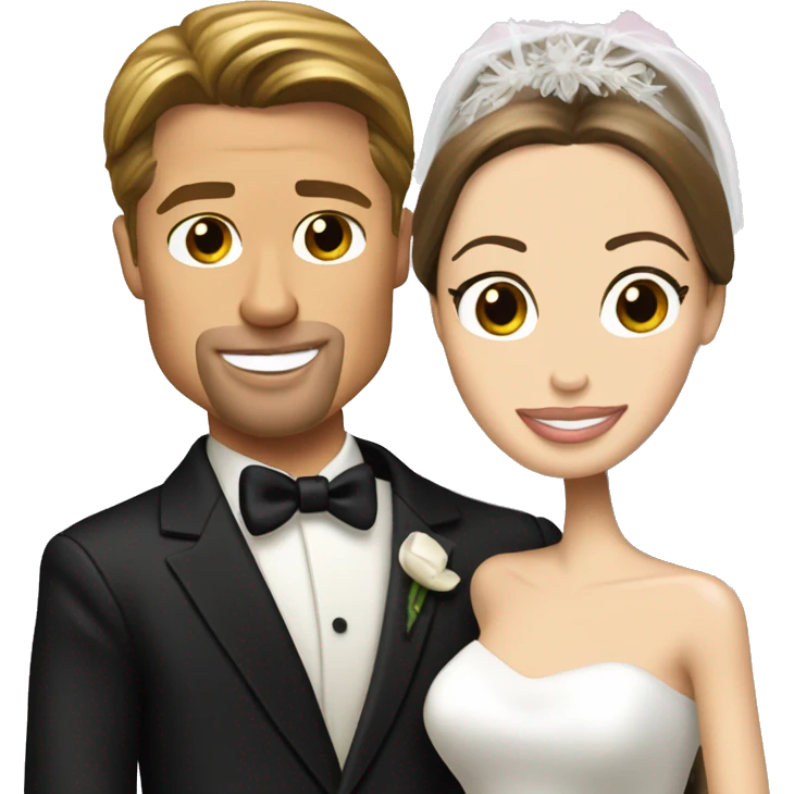Brad pitt and Angelina jolie married  emoji