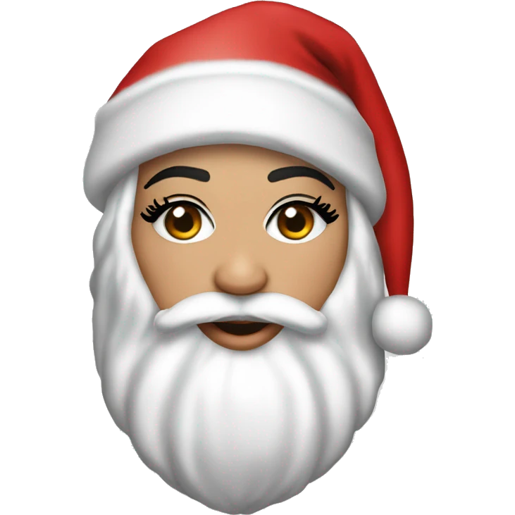 Kylie Jenner as santa claus emoji