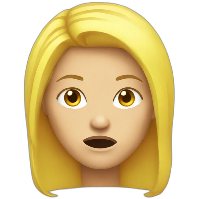 yellow hair angry woman emoji