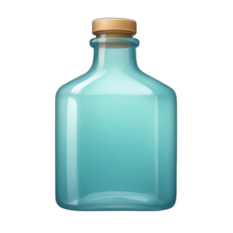 square bottle glass without face emoji