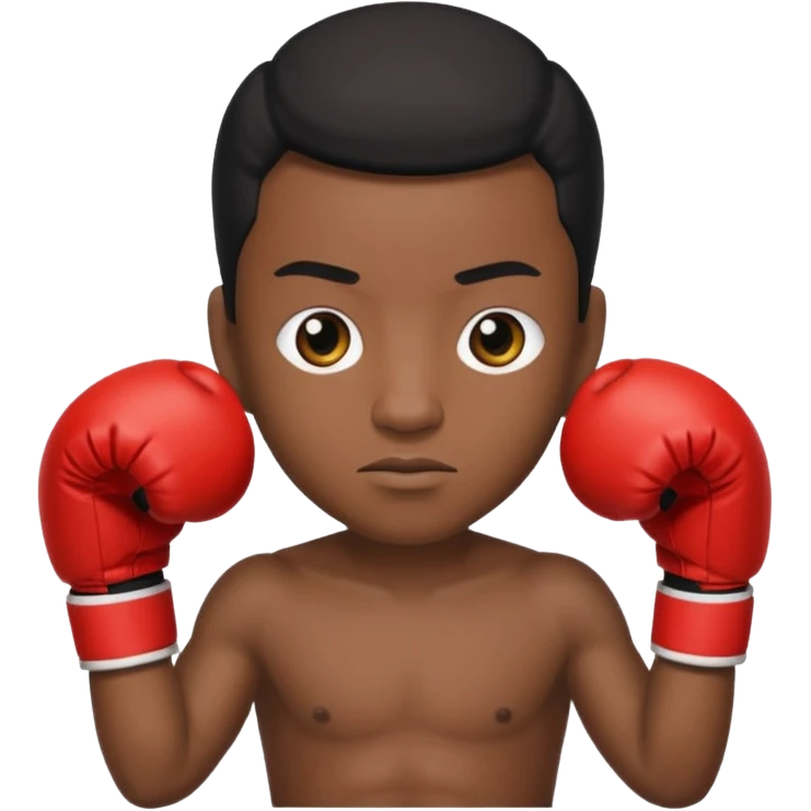 боксёрская перчатка бьёт чернокожего emoji