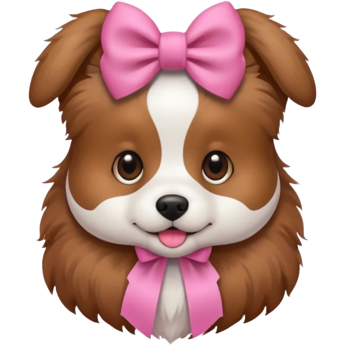 Dog with pink bow emoji