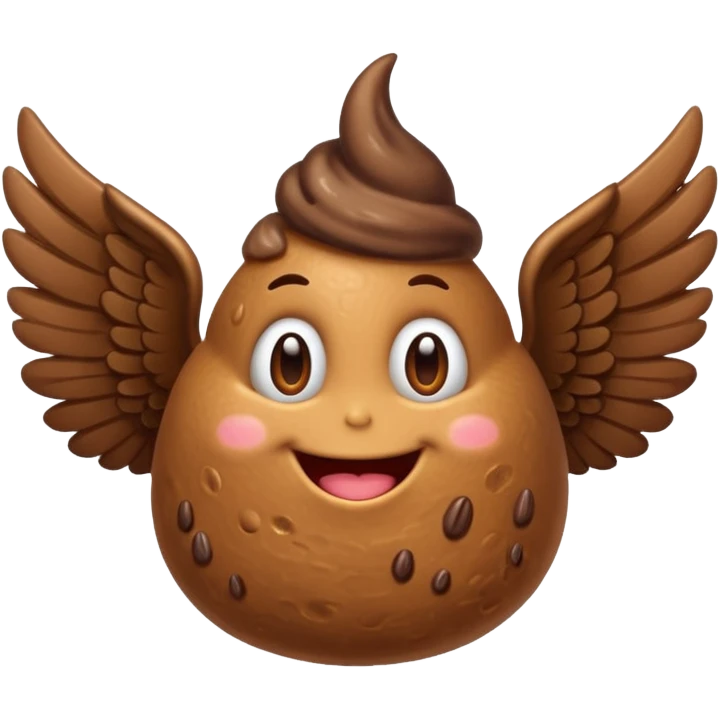 make a poop with wings emoji