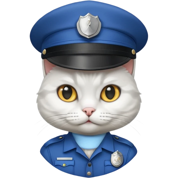 white cat police emoji