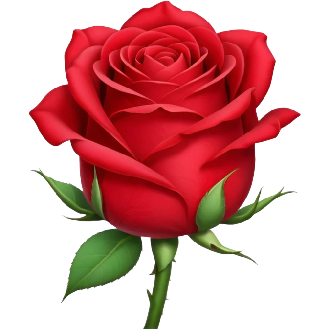 Soft red rose bud emoji