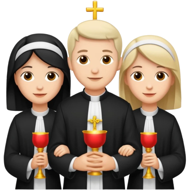 priest marrying a couple emoji