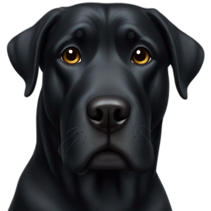 Big black dog emoji
