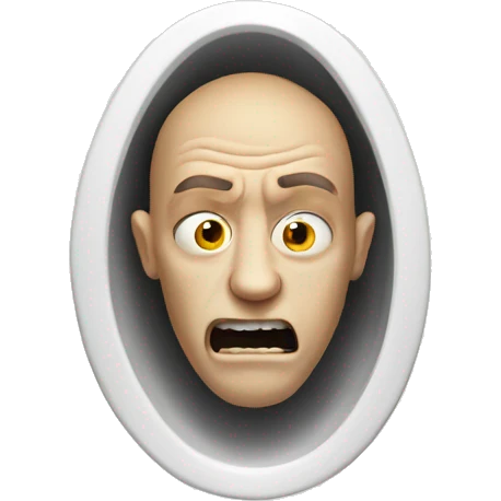 A Scary guy head in a toilet  emoji