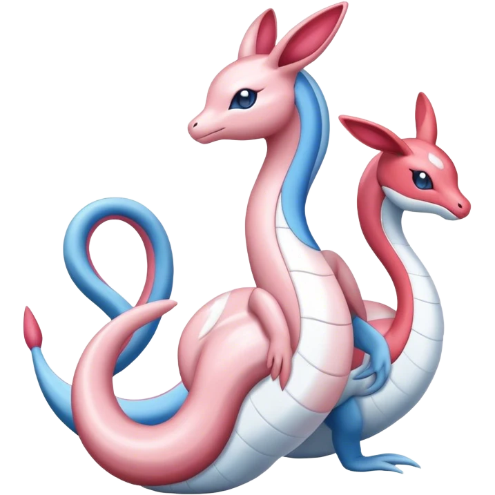 Milotic-Sylveon-Dragonair-Pokémon full body emoji