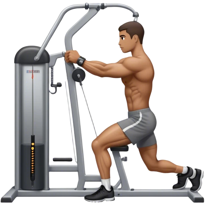 side-view man cable-machine tricep-pushdown emoji