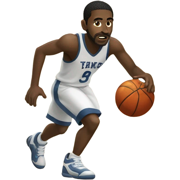 black man playing basketball emoji