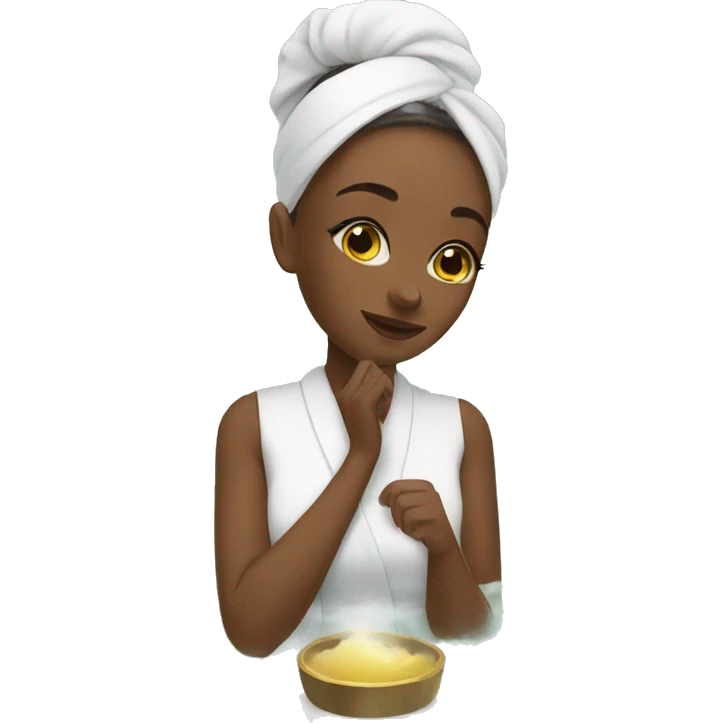 a girl having a spa day  emoji