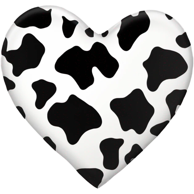 Cow print heart emoji