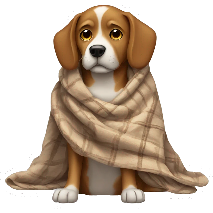 Dog wearing blanket  emoji