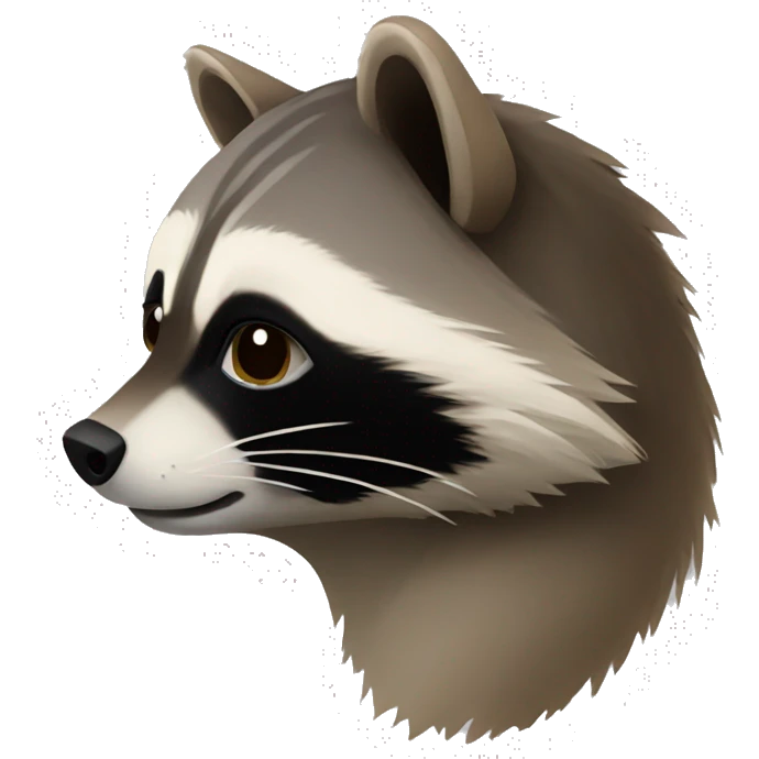 raccoon side profile left emoji