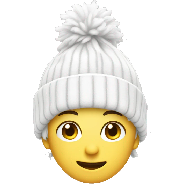 white winter beanie no person emoji