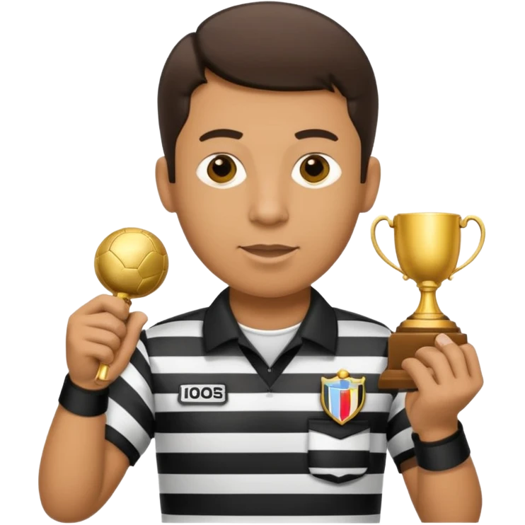 football referee with a vessel  emoji