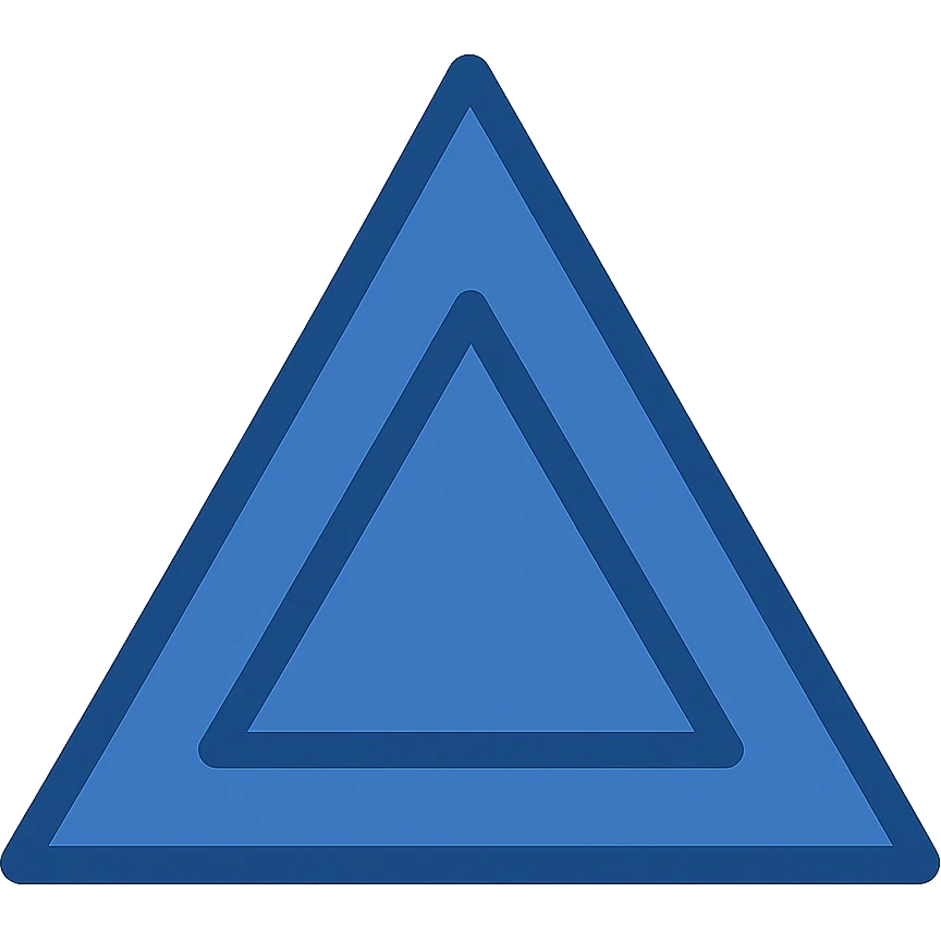 blue triangle modern style emoji