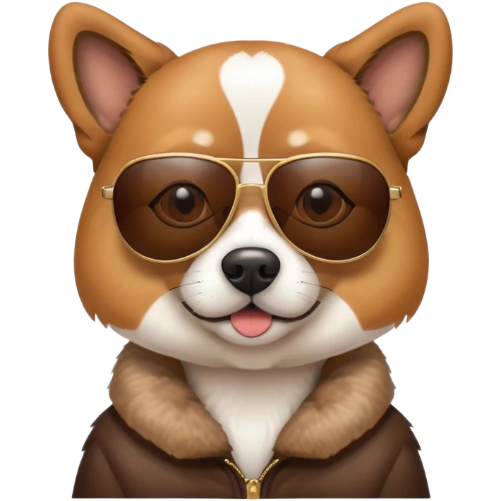 Hund mit Sonnenbrille  emoji