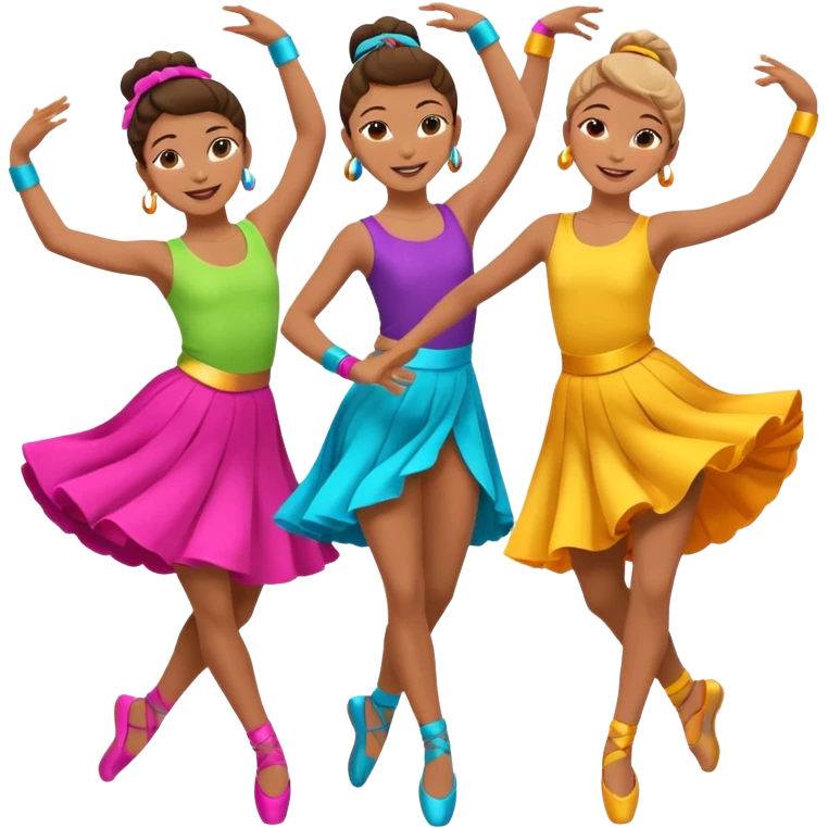 Triplets dancing emoji