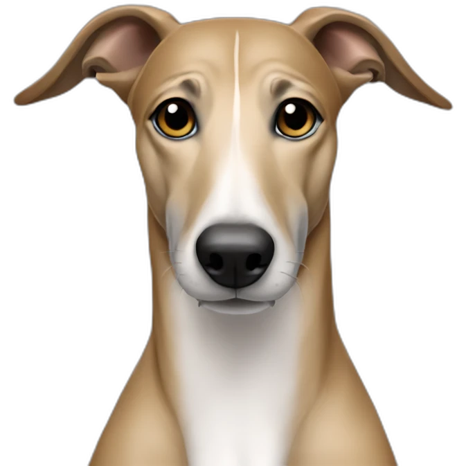 tan greyhound with faint black brindle striping emoji