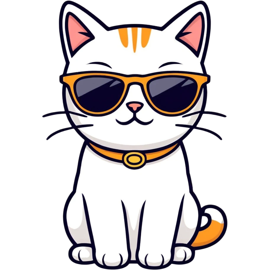 Cat with sunglasses emoji