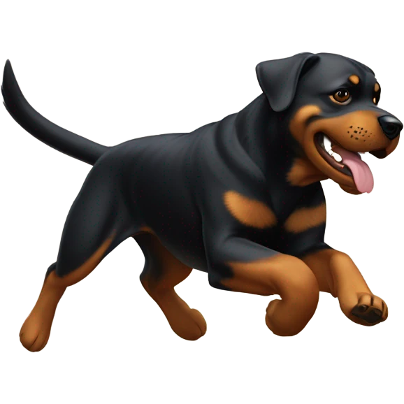 Rottweiler running  emoji