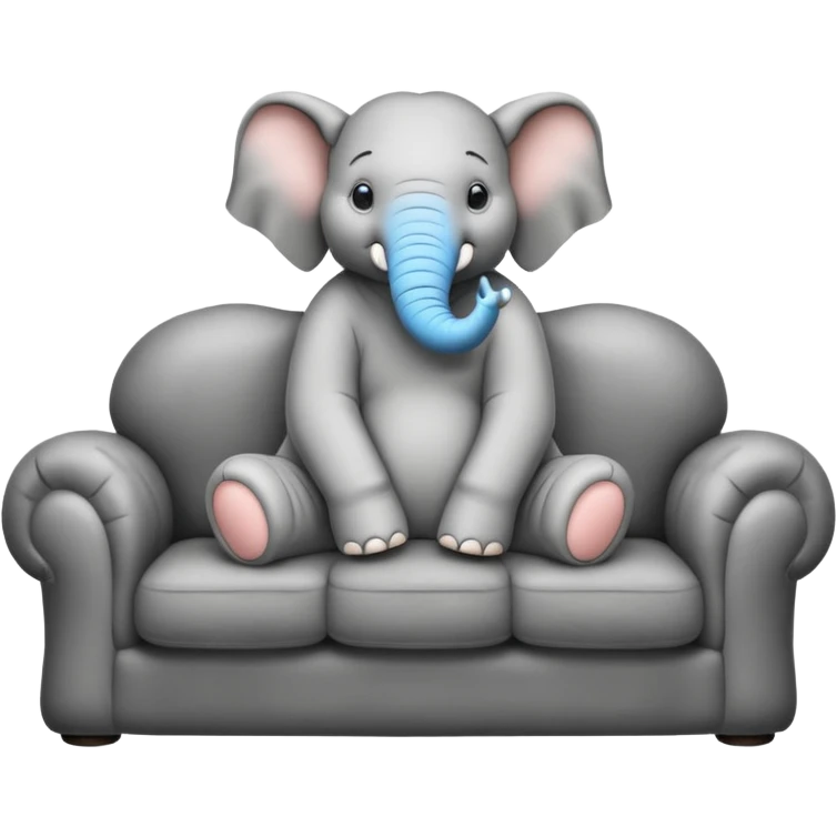 Please generate an emoji of An elephant is sitting on the sofa emoji