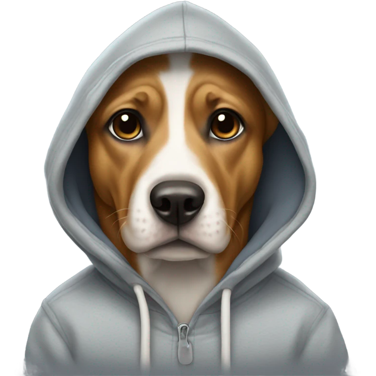 Dog wearing hoodie  emoji