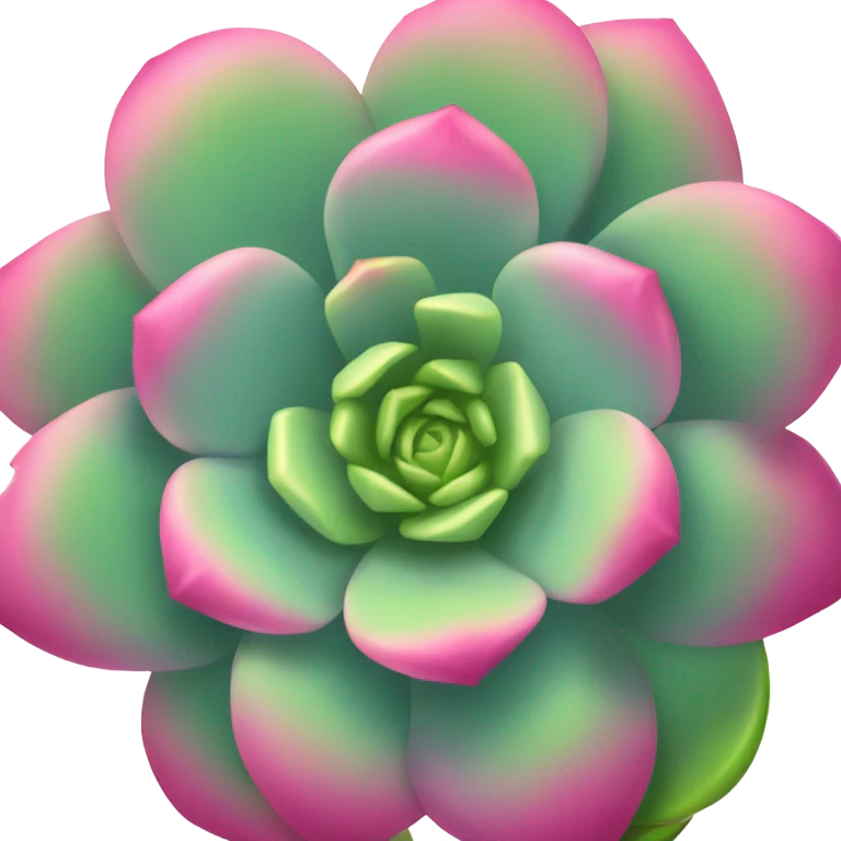 succulent with flowers emoji