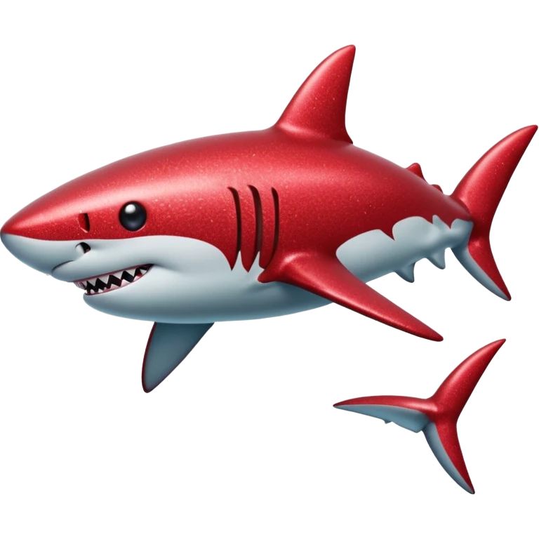 red glitter shark  emoji