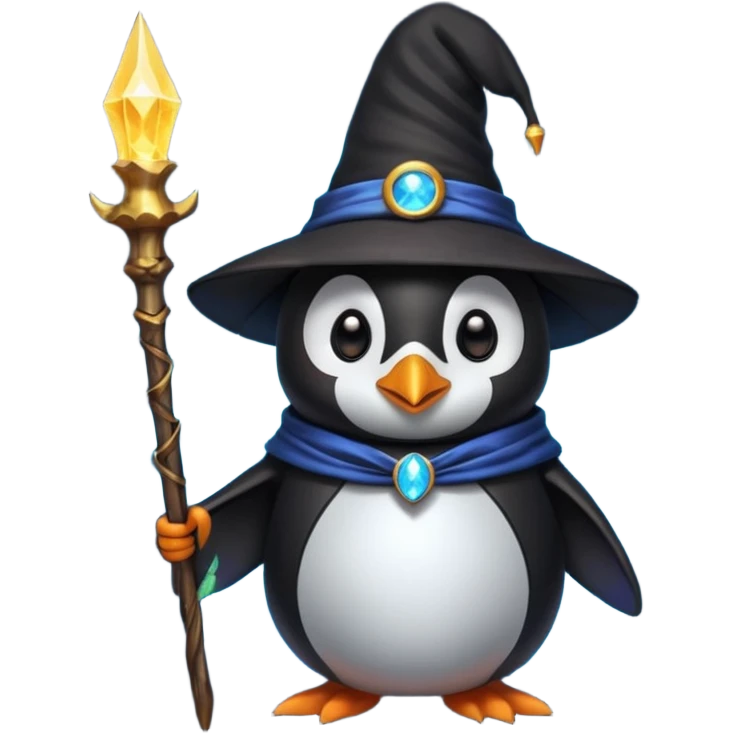 Penguin Wizard emoji