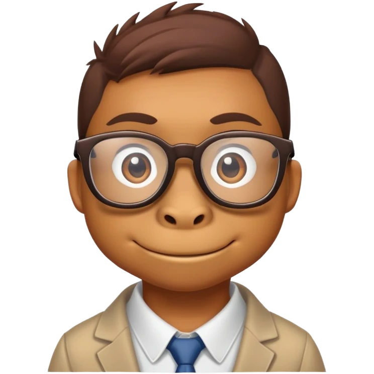 asian dinausor with glasses emoji