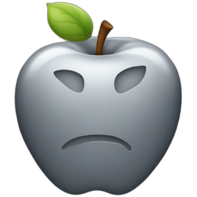 grey apple emoji