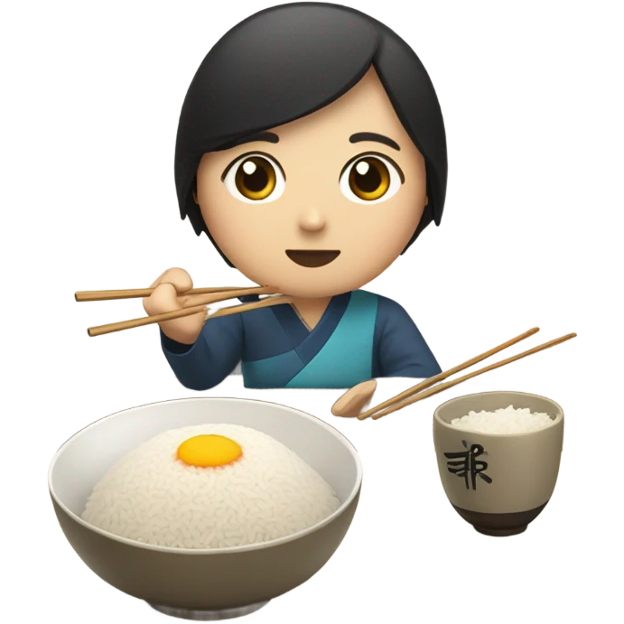 Korean eating rice emoji