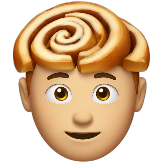 cinnamon roll head emoji